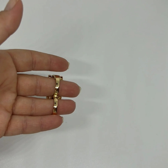 Two Tone Double Ring Size 6/7 silver and gold plated - Picture 7 of 10